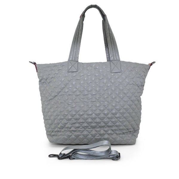 Large Quilted Nylon Tote Bag