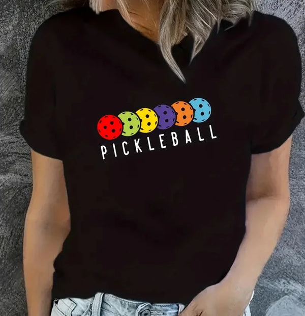 Rainbow of Colors Pickleball Tee-Shirt