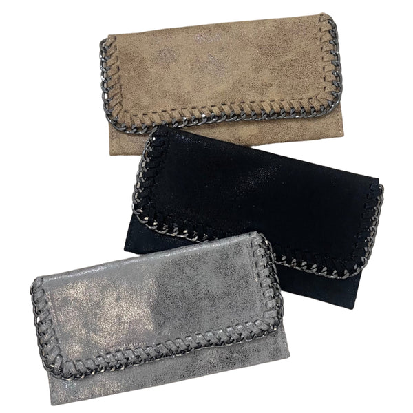 Large Shimmer Chain Wallet