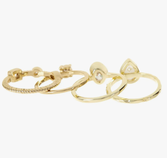 Set Of 4 Constellation Stack Rings