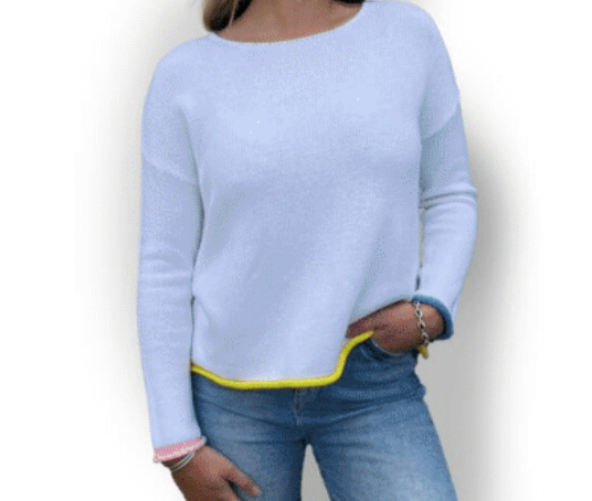Zaket and Plover White Chunky Essential Sweater