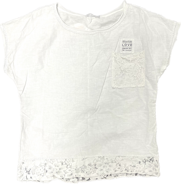 Short Sleeve Lace Embellished T-Shirt