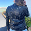 Love & Peace Studded Leather Jacket