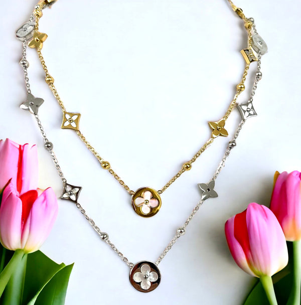 Designer Inspired Clover Charm Necklace