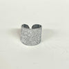 Sparkly Sandblasted Diamond Adjustable Ring