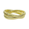 12 MM Gold Double Cobra Bracelet