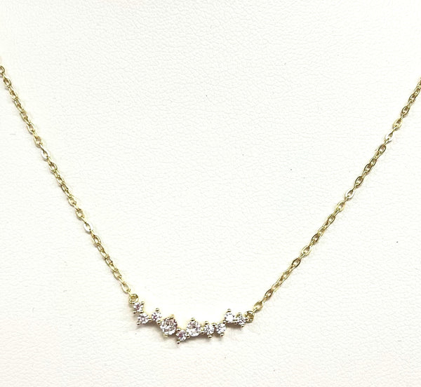 Gold Plated Dancing CZ Necklace