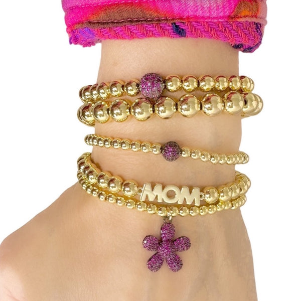 6mm Mom Beaded Bracelet