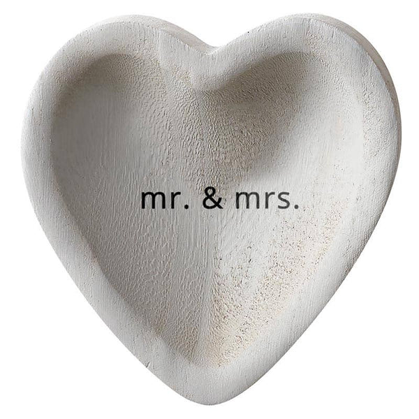 Mr & Mrs-Grey Wood Bowl