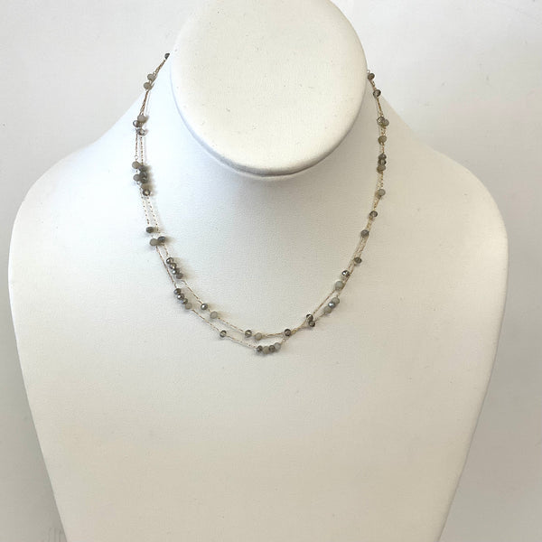 Delicate Layered Crystal Necklace