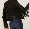 Mauritius Leather Melbourne Black Fringe Jacket