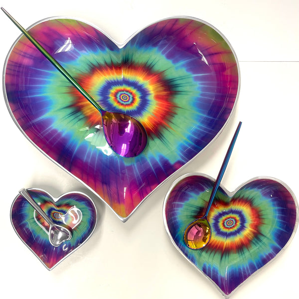 Groovy Heart Bowls with Matching Spoon