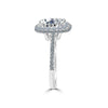 2CT Cushion Cubic Zirconia Halo Ring (size 7)