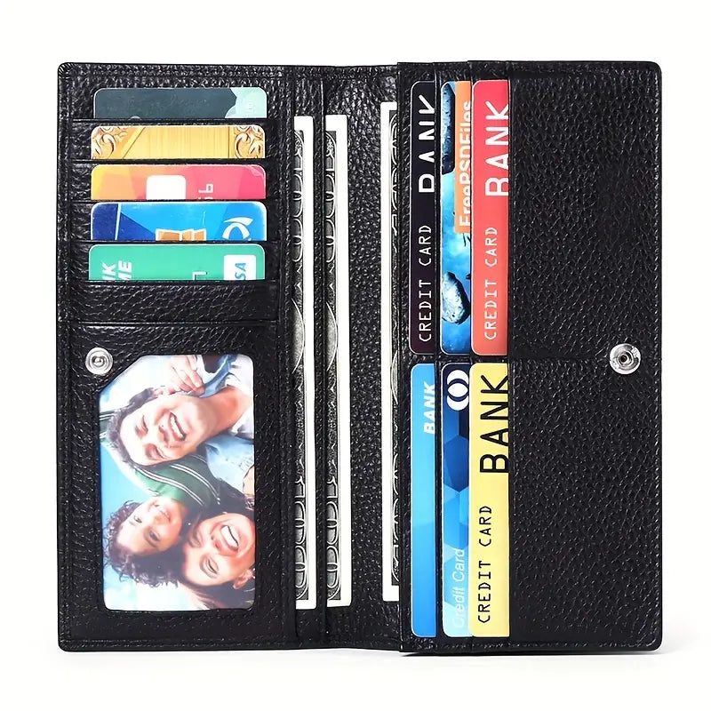 Leather Fold-Over Wallet
