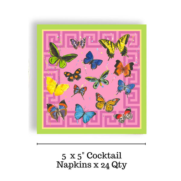 24 Piece Butterfly Plates and Napkins Sets
