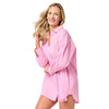 Shiraleah "Vacay/Out Of Office" Cover-Up Shirt, Pink