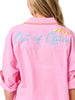 Shiraleah "Vacay/Out Of Office" Cover-Up Shirt, Pink