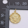 14K Gold Filled Angel Pendant Round Disc Charm