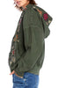 Camp Peace Floral Embroidered Hoodie