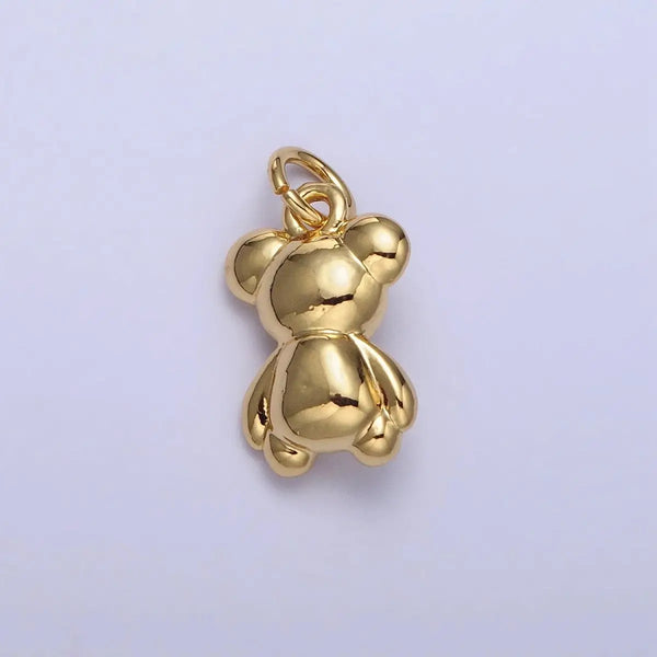 Mini Gold Teddy Bear Charm
