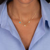 Turquoise Judaica Charm Necklace