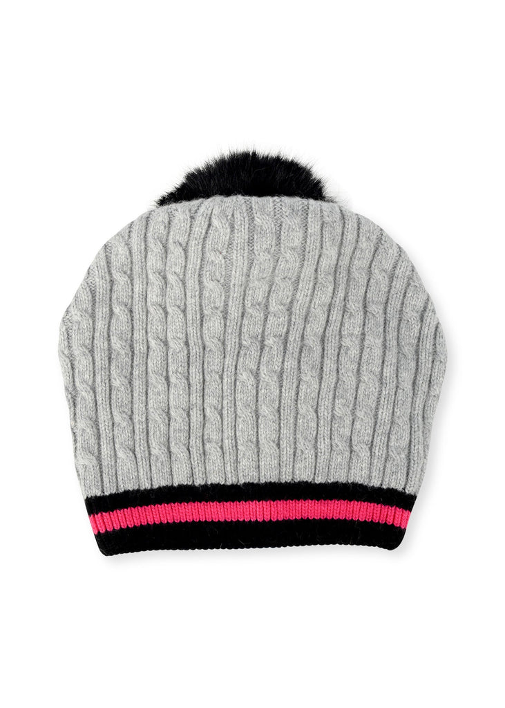 Cabin Cable Beanie With Removable Pom