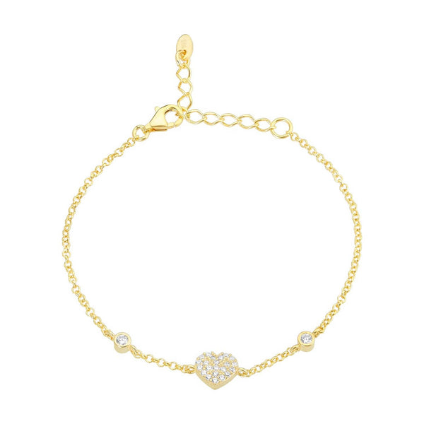 Sparkling Heart Cz Bracelet