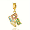 Multi Color CZ Love Charm