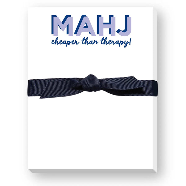 Mahj Cheaper Than Therapy Note Pad