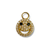 Gold Pave Smiley Face Charms