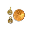 Gold Pave Smiley Face Charms