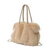 Faux Fur Double Handle Handbag
