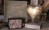 Metal Heart with Base Decor