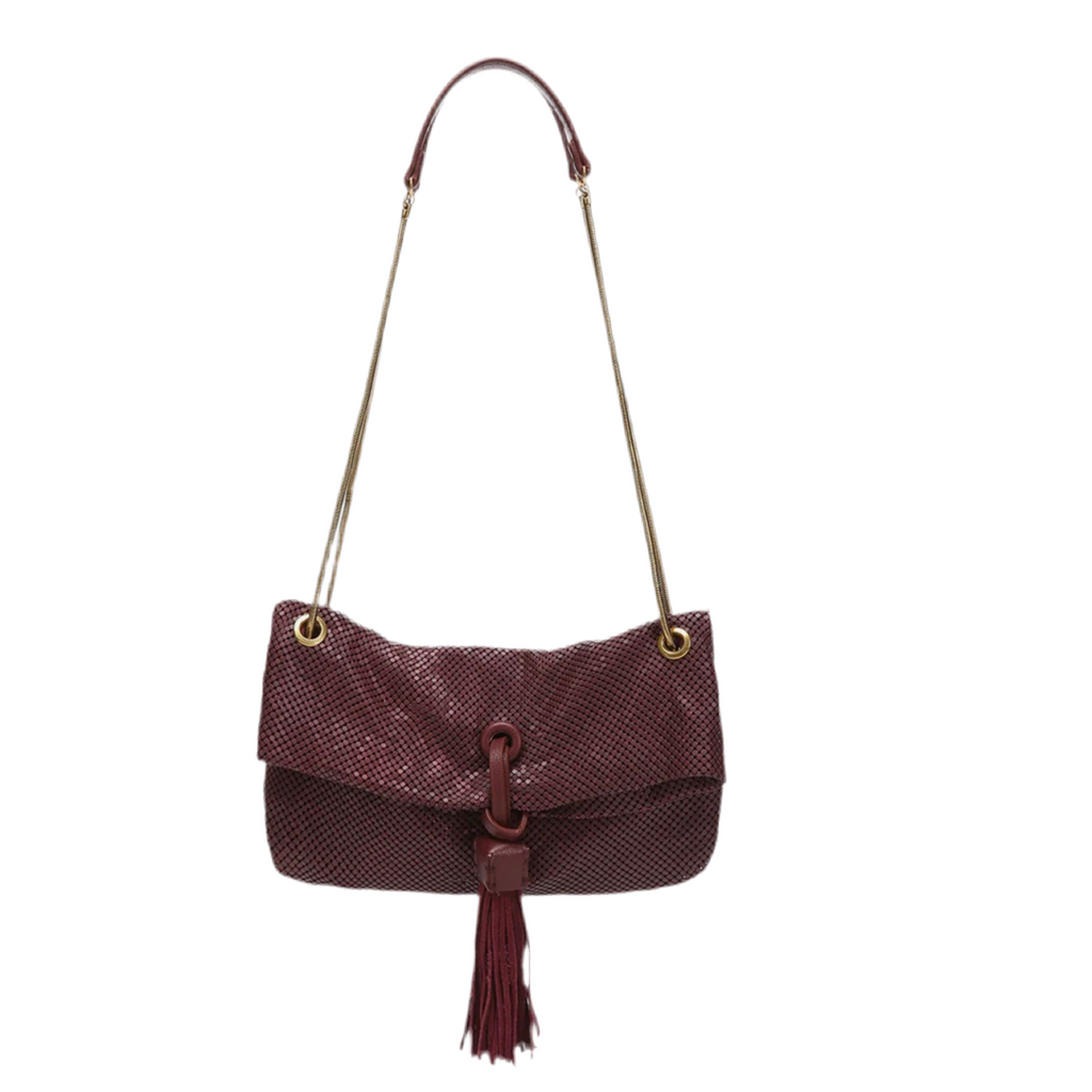 Vega Metallic Mesh Party Bag with Tassel