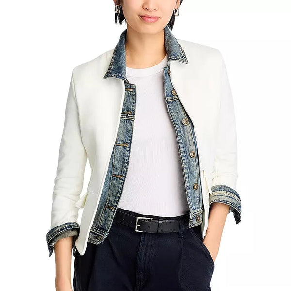 Clarissa Mixed Media Denim Jacket