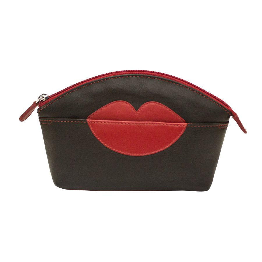 Leather Hot Lips Cosmetic Case