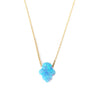 Sterling Chain Or Gold Chain Blue Opal Hamsa Necklace