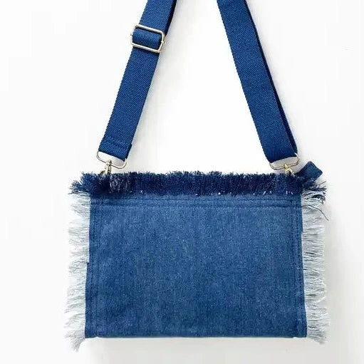 Fringe Canvas Clutch Handbag