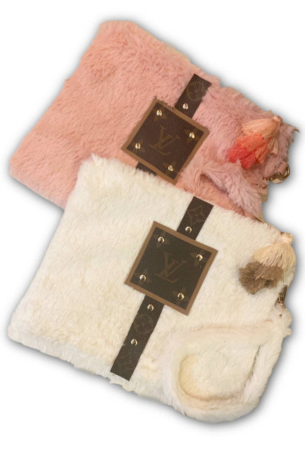 Upcycled Faux Fur Wristlet"