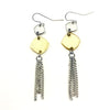 Two-Tone Diamond-Shaped and Tassel Jazz Earrings