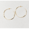 Gold Or Sterling CZ Twisted Hoops