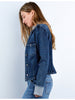 Cuffed Denim Dark Blue Jacket
