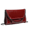 Vegan Leather Chain Shoulder Bag