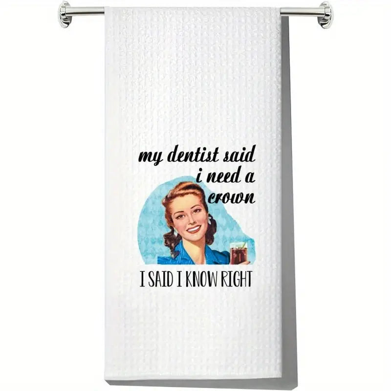Retro Inspired Funny Kitchen Towel