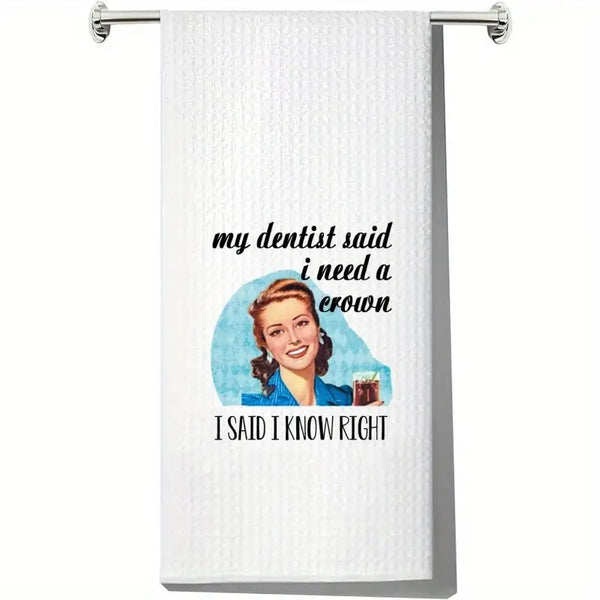 Retro Inspired Funny Kitchen Towel