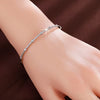 Extra Thin Gold or Silver and Cz Bangle