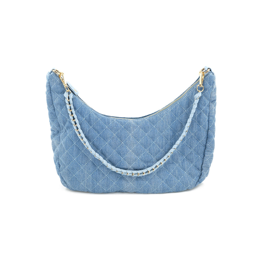 Crescent Shaped Quilted Shoulder/Handbag