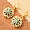 Bohemian Seafoam Crystal Drop Earrings