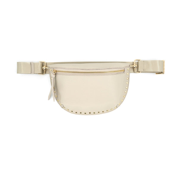 Samantha Studded Vegan Leather Fanny/Crossbody Bag