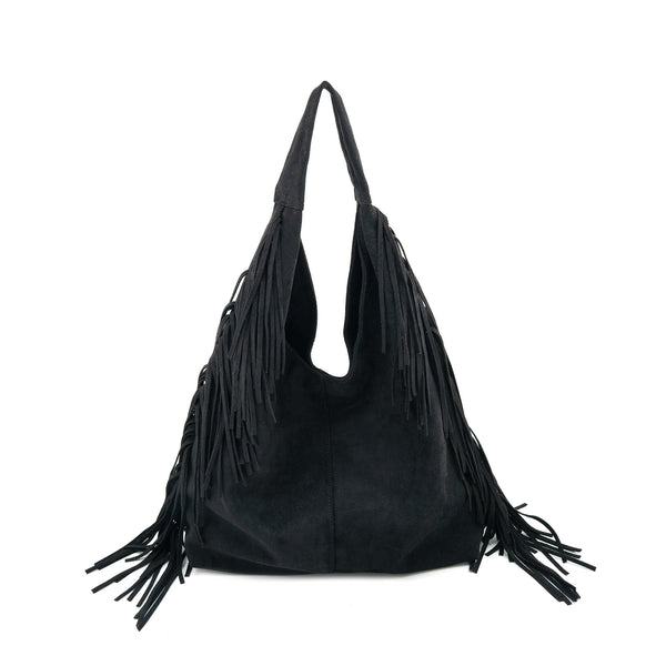 Sahara Faux Suede Fringe Bag
